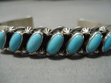 Amazing Vintage Native American Navajo Turquoise Lapis Sterling Silver Bracelet-Nativo Arts