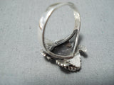 Benny Yazzie Navajo Native American Sterling Silver Toad Ring-Nativo Arts