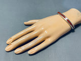 Larry Loretto Signed Stunning Native American Zuni Coral Sterling Silver Bracelet-Nativo Arts