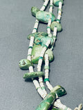 Important 1800's Early 1900's Vintage Santo Domingo Cerrillos Turquoise Necklace-Nativo Arts