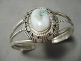 Rare Dry Creek Turquoise Vintage Native American Navajo Sterling Silver Bracelet-Nativo Arts