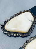 Very Rare 500 Gram+ Vintage Native American Navajo White Turquoise Sterling Silver Concho Belt-Nativo Arts