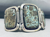 Tommy Platero Vintage Native American Navajo Gilbert Turquoise Sterling Silver Bracelet-Nativo Arts