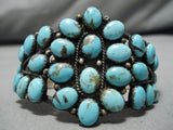 One Of The Best Vintage Native American Navajo Domed #8 Turquoise Sterling Silver Bracelet-Nativo Arts