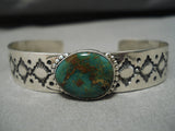 Important Jeanette Dale Sterling Silver Native American Turquoise Bracelet-Nativo Arts