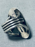 Important Native American Navajo Tommy Jackson Turquoise Sterling Silver Ring-Nativo Arts