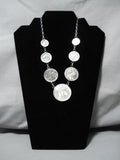 Magnificent Old Coin Sterling Silver Graduating Necklace-Nativo Arts