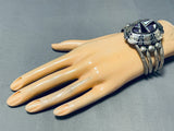 Tommy Lewis Vintage Native American Navajo Opal Sugulite Sterling Silver Bracelet-Nativo Arts