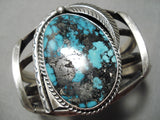 Champion Vintage Native American Navajo Blue Wind Turquoise Sterling Bracelet Old-Nativo Arts