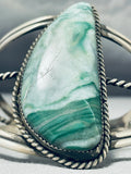 One Of The Most Unique Ever Native American Navajo Malachite Sterling Silver Bracelet-Nativo Arts