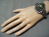 Important Navajo Native American Damale Turquoise Sterling Silver Bracelet-Nativo Arts