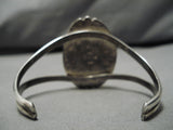Very Rare Vintage Native American Navajo Carico Lake Turquoise Sterling Silver Bracelet-Nativo Arts