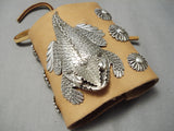 Important Most Unique Native American Navajo Sterling Silver Horned Toad Ketoh Bracelet-Nativo Arts