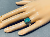 Superb Vintage Native American Navajo Royston Turquoise Sterling Silver Ring-Nativo Arts