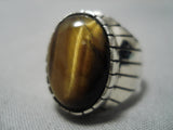 Amazing Native American Sterling Silver Tiger's Eye Ring-Nativo Arts