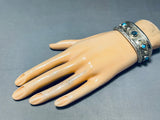 Bisbee Dream Turquoise Vintage Native American Navajo Sterling Silver Bracelet-Nativo Arts