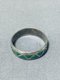 Beautiful Vintage Native American Navajo Royston Turquoise Sterling Silver Ring-Nativo Arts