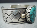 Important Pete Nelson Vintage Native American Navajo Turquoise Sterling Silver 14k Gold Bracelet-Nativo Arts