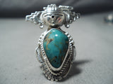 Fascinating Navajo Royston Turquoise Sterling Silver Ring Native American-Nativo Arts