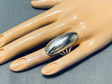 Native American Authentic Important Orville Tsinnie (d.) Sterling Silver Domed Ring-Nativo Arts