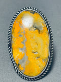 Jake Francosa San Felipe Honey Bee Jasper Sterling Silver Ring-Nativo Arts