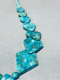 Dramatic Native American Navajo Turquoise Sterling Silver Necklace-Nativo Arts