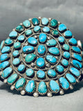 Classic Authentic Vintage Native American Navajo Turquoise Sterling Silver Bracelet-Nativo Arts