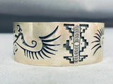 Fantastic Vintage Native American Navajo Sterling Silver Bracelet Signed-Nativo Arts