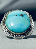 Important Ben Begaye (d.) Huge Vintage Native American Navajo Turquoise Sterling Silver Ring-Nativo Arts