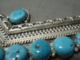 Incredible Vintage Native American Navajo Turquoise Sterling Silver Necklace Old1599.95-Nativo Arts