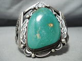 Huge Gil Tom Vintage Native American Navajo Royston Turquoise Sterling Silver Bracelet-Nativo Arts