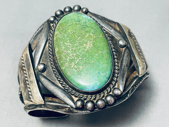 Museum Quality Vintage Native American Navajo Royston Turquoise Sterling Silver Bracelet-Nativo Arts