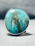 Jake Francosa San Felipe Pilot Mountain Turquoise Sterling Silver Ring-Nativo Arts