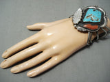 Very Important Vintage Native American Navajo Ramone Platero Turquoise Sterling Silver Bracelet-Nativo Arts