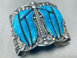 The Best Waterbird Turquoise Sterling Silver Native American Navajo Bracelet-Nativo Arts