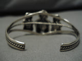 Striking Vintage Navajo Sterling Silver Native American Bracelet Old-Nativo Arts
