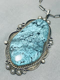 Important Daniel Benally (d) Vintage Native American Navajo Turquoise Sterling Silver Necklace-Nativo Arts