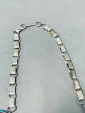 Jake Yazzie Important Vintage Native American Navajo Turquoise Sterling Silver Necklace-Nativo Arts