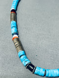 Authentic Thomas Singer Vintage Native American Navajo Turquoise Sterling Silver Necklace-Nativo Arts