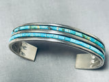Quality Work Vintage Native American Navajo Turquoise Heishi Sterling Silver Bracelet-Nativo Arts