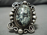 Native American One Of The Best New Lander Blue Turquoise Coral Sterling Silver Ring-Nativo Arts