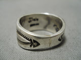 Important Native American Navajo Jeanette Dale Bisbee Turquoise Sterling Silver Ring-Nativo Arts