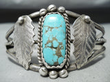 Native American Superb Vintage 8 Turquoise Sterling Silver Bracelet-Nativo Arts
