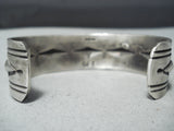 Exceptional Vintage Navajo Sterling Silver Bracelet Native American Old-Nativo Arts