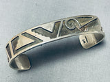 Traditional Vintage Native American Navajo Sterling Silver Bracelet-Nativo Arts