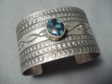 Landoll Benally Native American Navajo Godber Turquoise Sterling Silver Bracelet-Nativo Arts