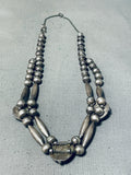 Amazing Vintage Native American Navajo Royston Turquoise Sterling Silver Necklace-Nativo Arts