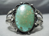 Early Vintage Native American Navajo Royston Turquoise Sterling Silver Bracelet Old-Nativo Arts