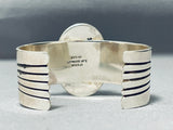 Leo Nez Native American Navajo Huge Coral Sterling Silver Concho Bracelet-Nativo Arts