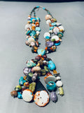 One Of The Most Unique Native American Zuni Turquoise Jacla Necklace- 249 Grams!-Nativo Arts